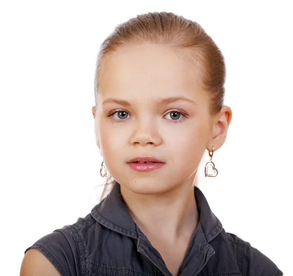 Retrato de una chica bonita liitle — Foto de Stock