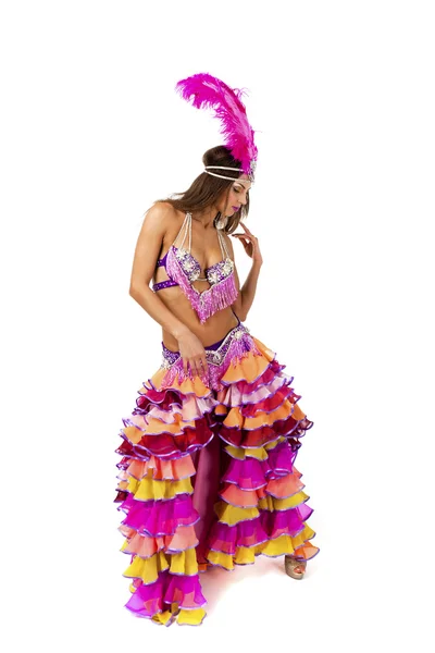 Beautiful carnival dancer, amazing costume — Stock Photo, Image