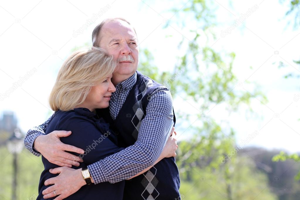 Portrait of a happy mature couple outdoors