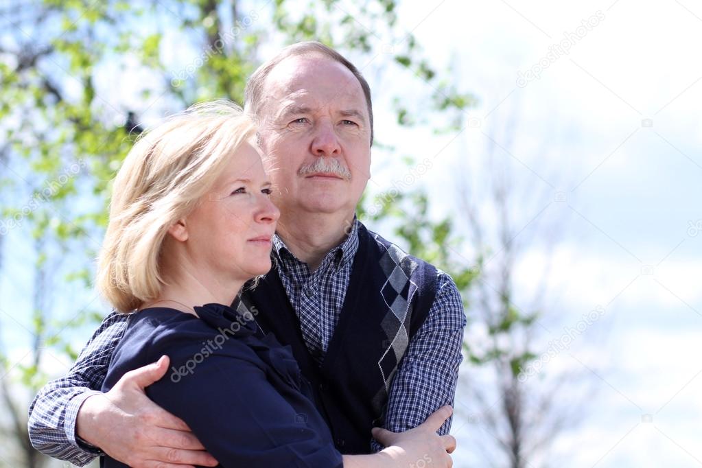 Portrait of a happy mature couple outdoors