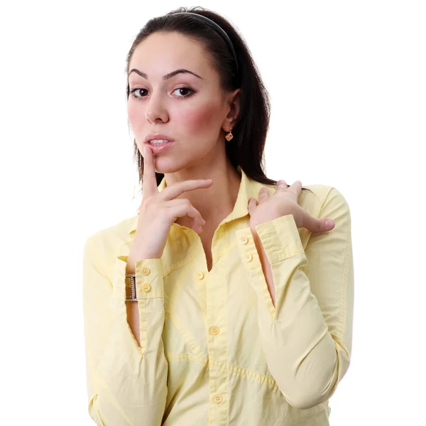 Closeup portrait of a happy young woman — Stock Photo, Image