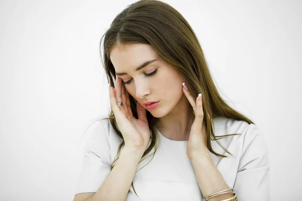 Young woman suffering of the pain — Stock Photo, Image