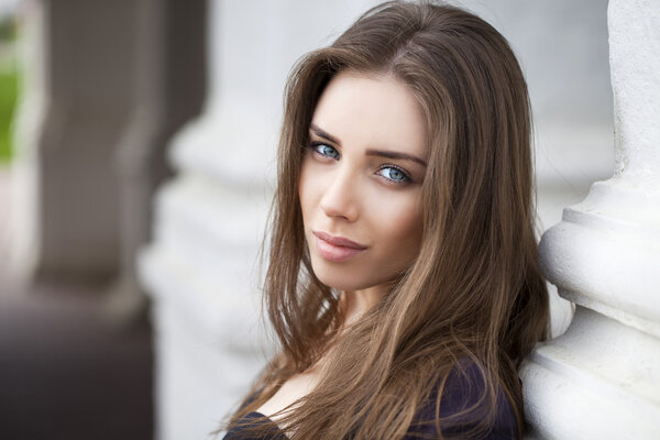 Portrait of young brunette woman