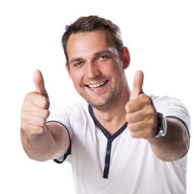 genç, mutlu bir adam portresi 