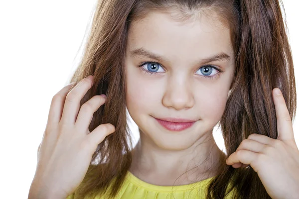 Retrato de una chica bonita liitle — Foto de Stock