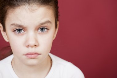 Güzel bir kız portresi stüdyo 