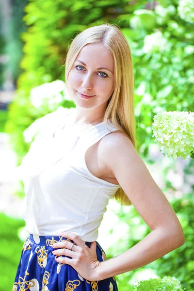 Portrait of young blonde woman — Stock Photo, Image