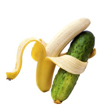 Duet bananas and cucumber