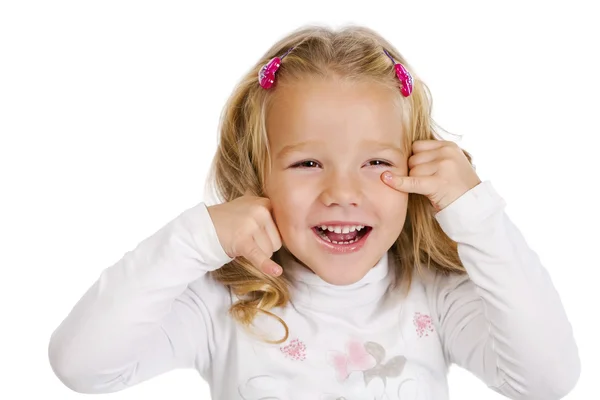 Retrato de uma menina muito liitle — Fotografia de Stock