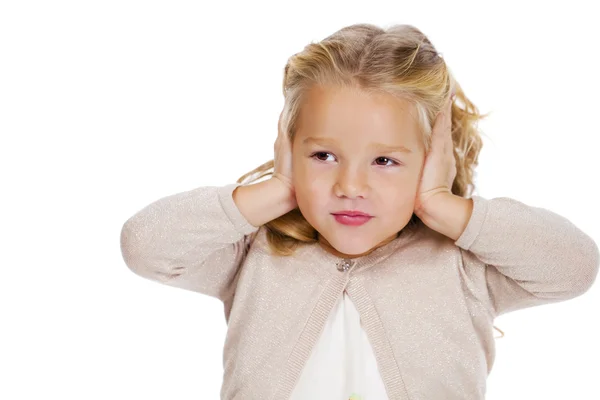 Portrait of a pretty liitle girl — Stock Photo, Image