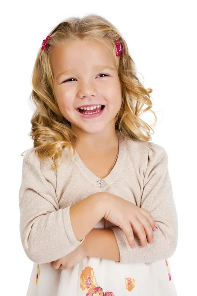 Retrato de una chica bonita liitle — Foto de Stock