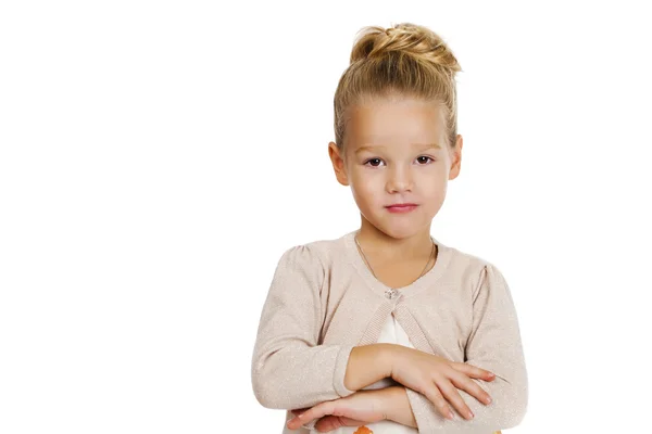 Portrait of a pretty liitle girl — Stock Photo, Image