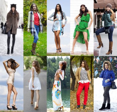 Kolaj giyimleri s için on farklı modelleri