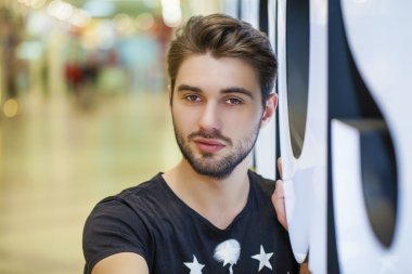 Close up portrait of an attractive young man