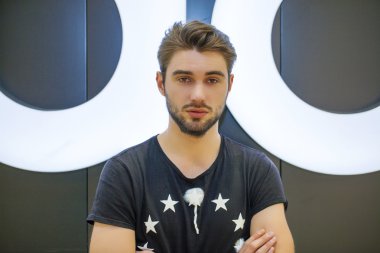 Close up portrait of an attractive young man