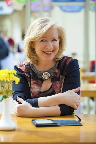 Close up facial portrait of a beautiful senior woman — Stock Photo, Image