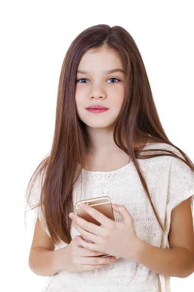 Portrait of a charming brunette little girl — Stock Photo, Image