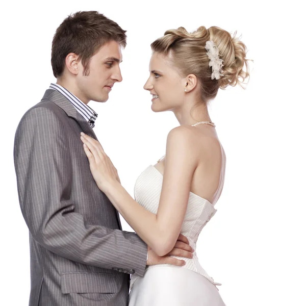 Happy young Bride and groom — Stock Photo, Image