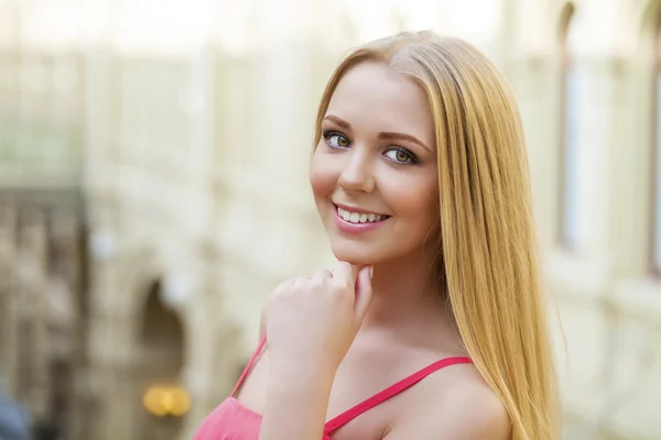 Beleza Mulher Face close-up — Fotografia de Stock