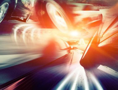 Hareketli araba bulanık 