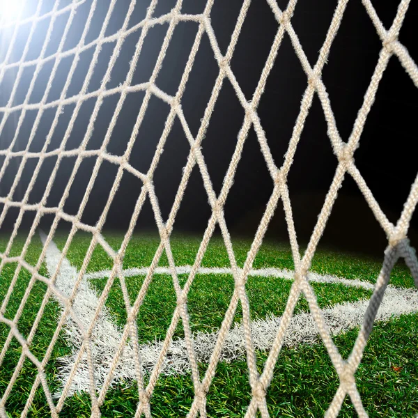 Soccer stadium with bright lights — Stock Photo, Image