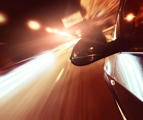 Car moves at  night — Stock Photo, Image