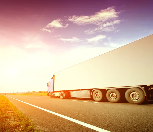 Truck on asphalt road — Stock Photo, Image