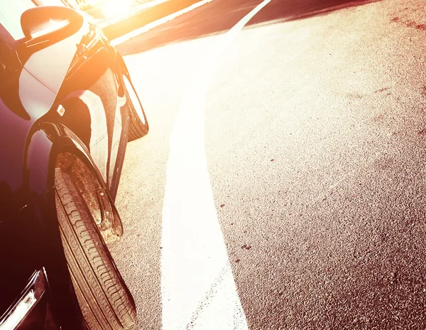 Paseo en coche por carretera — Foto de Stock