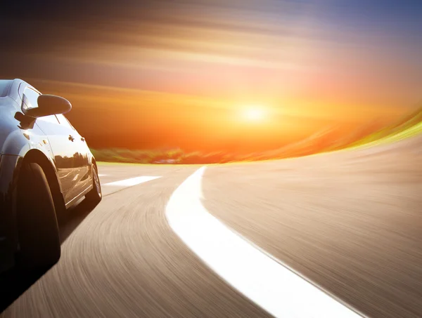 Coche de alta velocidad, Desenfoque de movimiento — Foto de Stock