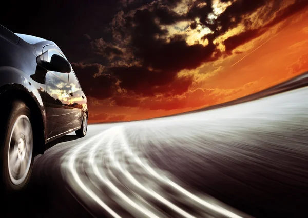 High-speed car , Motion Blur — Stock Photo, Image