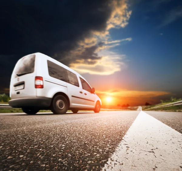 Car riding on road — Stock Photo, Image