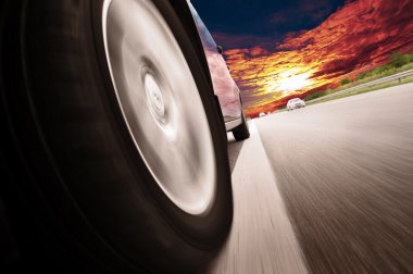 Soyut tasarım arka plan kamyon ve taşıma