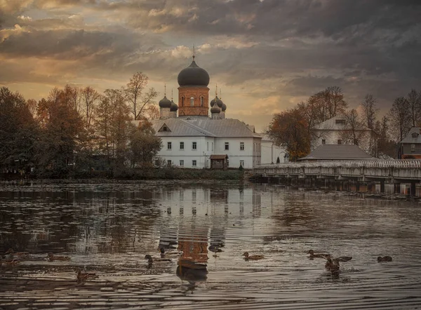 Saint Ermitage Île Vvedensky Monastère Orthodoxe Féminin Sur Île Sur — Photo