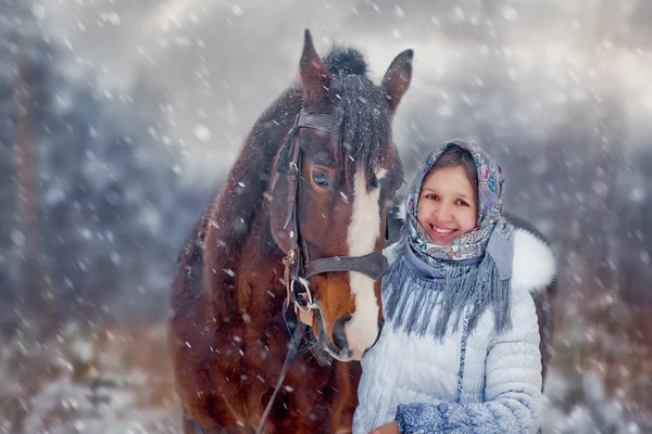 Retrato de inverno — Fotografia de Stock