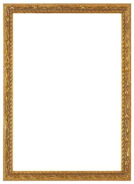 金相框背景为白色的高亮物体 — 图库照片
