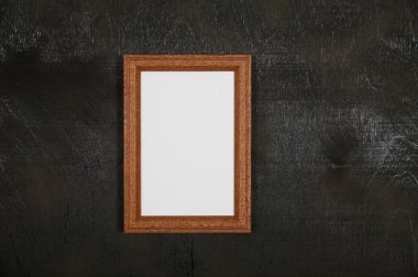 Siyah arka plan üzerine kahverengi kare