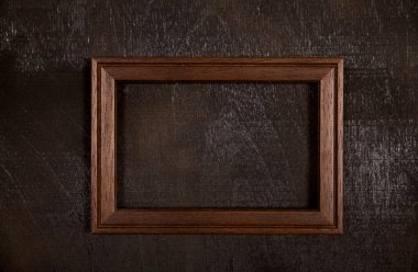 Siyah arka plan üzerine kahverengi kare