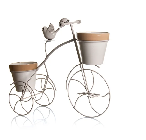 Bloem pot fiets stand — Stockfoto