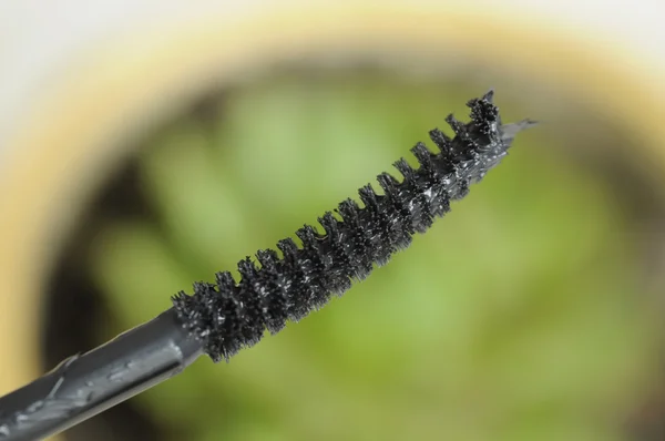 Brush of black mascara — Stock Photo, Image