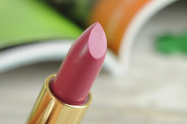 Lápiz labial de moda rosa — Foto de Stock