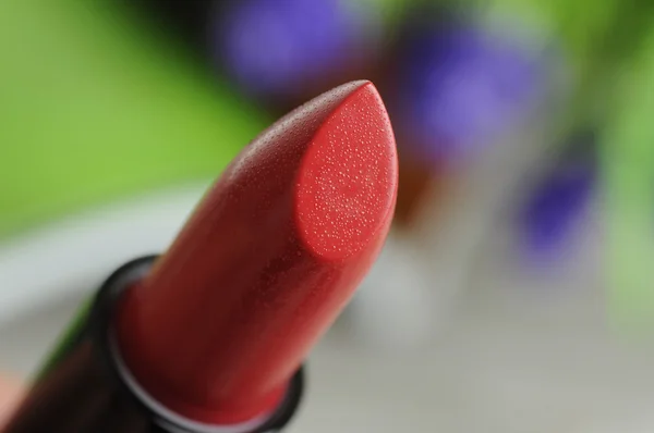 Mody czerwona szminka — Zdjęcie stockowe