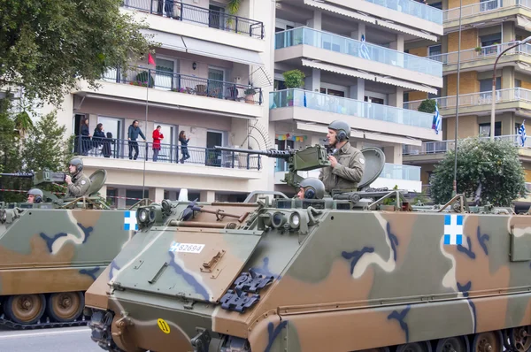 Ohi Day desfile de tecnologia militar em Salónica — Fotografia de Stock