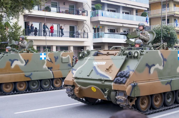 Ohi Day desfile de tecnologia militar em Salónica — Fotografia de Stock