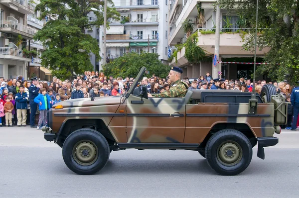 Ohi day parade der militärischen technologie in thessaloniki — Stockfoto