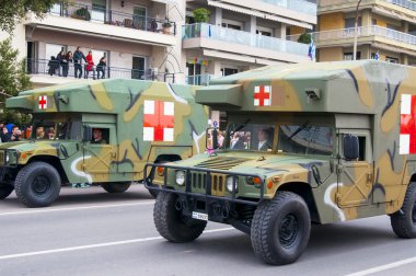 Selanik'te askeri teknolojinin OHI günü yürüyüşü