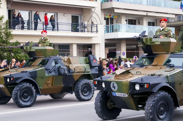 Ohi Day desfile de tecnologia militar em Salónica — Fotografia de Stock