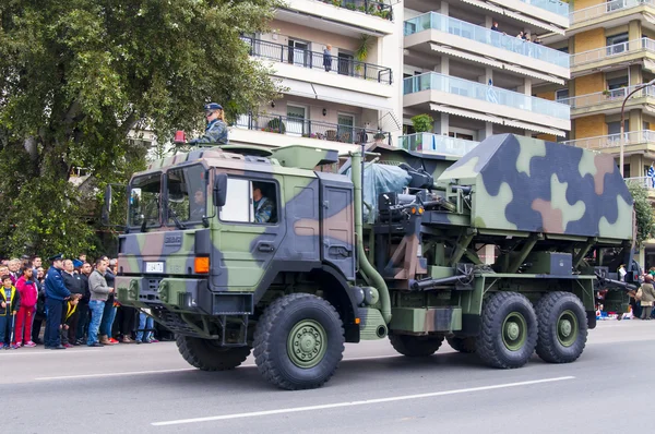 Ohi Day desfile de tecnologia militar em Salónica — Fotografia de Stock