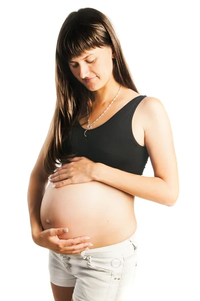 Vacker gravid kvinna — Stockfoto