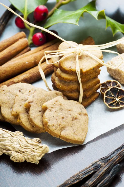 Ingefära cookies och arter — Stockfoto