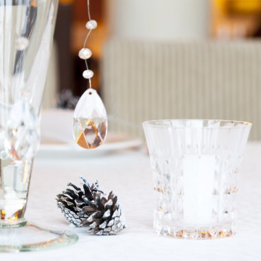 Düğün için lüks bir yer ayarı